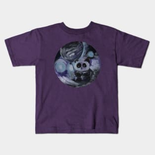 Sad Panda with Baloon Original Oil-Paint Art Kids T-Shirt